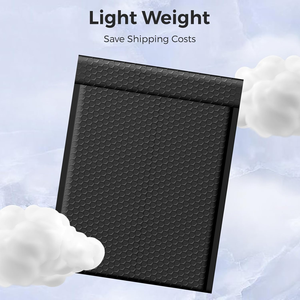 Confezione da 25 confezioni da 10x13 <span class=keywords><strong>buste</strong></span> imbottite <span class=keywords><strong>in</strong></span> <span class=keywords><strong>plastica</strong></span> nera a bolle impermeabili <span class=keywords><strong>in</strong></span> PE con <span class=keywords><strong>grandi</strong></span> custodie a bolle ammortizzanti - Product Image 2