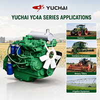 Moteur diesel agricole YUCHAI YC4A80-T20, fiable, faible consommation de carburant, couple puissant pour tracteurs et machines agricoles