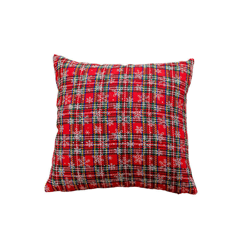 Christmas snowflake red plaid