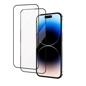 Protection d'écran en verre trempé transparent 9H 2.5D anti-rayures avec logo personnalisé pour iPhone 15 16 17 Pro Max, anti-casse - Product Image 2