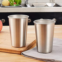 Tasse de 700ml couleur logo personnalisé tasses à bière de voyage café glacé en acier inoxydable 18/8 à paroi unique