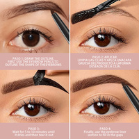 Gel et stylo teintant pour sourcils à effet pelable, marque privée, waterproof, longue tenue, fini mat naturel, pour sourcils clairsemés et fins