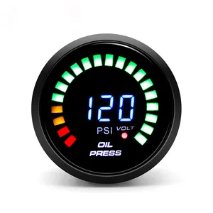 Medidor de presión de aceite para coche, medidor Digital de 52mm, LED azul, 2 pulgadas, 12V, 0 ~ 140psi