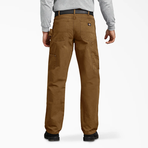 Rigby Relaxed Fit 100% algodón recto Casual <span class=keywords><strong>cremallera</strong></span> Fly cintura media estambre tela pantalón hombres pantalones de trabajo originales - Product Image 3