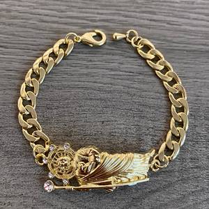 Duyizhao Hip Hop Fashion Personality <span class=keywords><strong>Saint</strong></span> <span class=keywords><strong>Jude</strong></span> Bracelet trois tons Bijoux plaqués or 14k - Product Image 6
