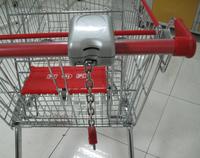 Chariot de courses pour supermarchés européens 135L avec système de verrouillage à monnaie, chariot de supermarché 135L