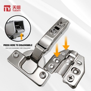 TIANYI Wholesale Furniture Hardware Soft Close Hydraulic Hinges 3D Adjustable Nickel Plated Durable for Kitchen Apartment - Product Image 5