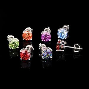 Venta al por mayor de joyería fina de moda: Pendientes de tuerca con cierre de rosca de plata 925 con diamante VVS y moissanita para hombre y mujer - Product Image 3