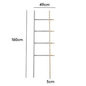 Porte-manteau autoportant en bois massif nordique 160x38cm pour chambre, salon, couloir - Product Image 5