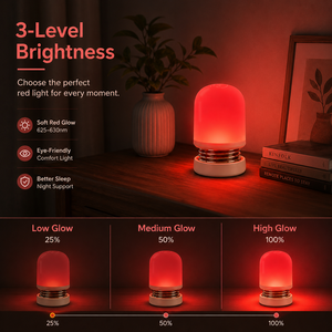 Veilleuse LED multifonctionnelle moderne mini, rouge, à intensité variable, rechargeable par USB, sur batterie, pour placard, armoire, allaitement nocturne, couches - Product Image 3