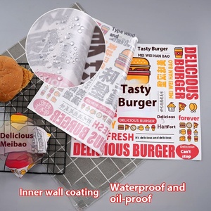 Customized Oil-Resistant Coated <strong>Paper</strong> for Food Packaging <strong>Color</strong> Printing for Hamburgers French Fries &amp; Cakes for Wrapping - Product Image 4