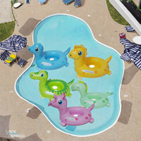 Bouée de natation gonflable en PVC écologique en forme de dinosaure de dessin animé, logo personnalisé pour femmes, pliable, portable, utilisation en piscine ou en mer, sécurisée