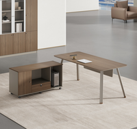 Bureau de direction en bois moderne et élégant personnalisé, table de bureau classique pour patron ou président, mobilier de bureau