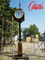Reloj de Poste Público para Exteriores, Resistente a la Intemperie, Sincronizado con GPS