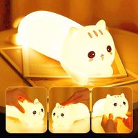 Lampe de chevet à capteur tactile, veilleuse USB rechargeable, en silicone, portable, petite lampe LED pour enfants, chambre de bébé, OEM