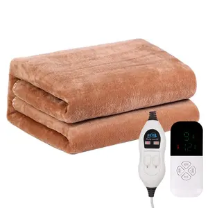 Custom hot luxury Cover portable thermal soft bed Warmer Under Fleece Heated Pad Usb Throw Heating Electrical Blanket for Winter