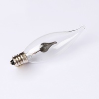Ampoule à flamme vacillante E14 C32 120V 3W, ampoule décorative d'Halloween pour guirlandes lumineuses d'extérieur, décorations de chandeliers.