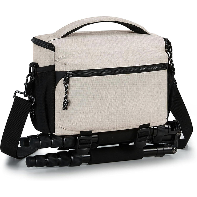 Small Shoulder Camera Bag DSLR Camera Travel Storage Bags for Photographers Waterproof Crossbody Camera Case with Tripod Holder