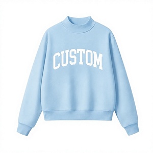เสื้อสเวตเชิ้ตผู้หญิงทรงหลวม คอเต่า แขนยาว ผ้าคอตตอนผสมเนื้อนุ่ม ระบายอากาศได้ดี แห้งเร็ว เหมาะสำหรับฤดูหนาว - Product Image 1