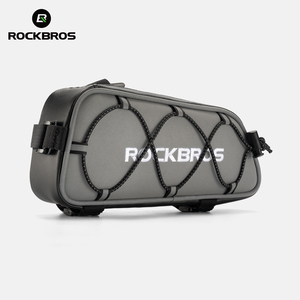 ROCKBROS 30120109 0.9L 反光折叠自行车上管包 EVA硬壳自行车车架包带弹力网 - Product Image 1