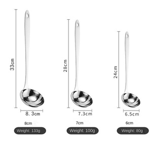 ที่ตักซุปสแตนเลส DFT301 สำหรับบุฟเฟ่ต์ที่บ้าน ช้อนตักซุปพร้อมที่กรอง - Product Image 4