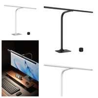 Lampe de lecture LED à bras flexible, spectre complet, anti-éblouissement, lumière de bureau, bouton de gradation séparé, télécommande, CRI élevé Ra>95