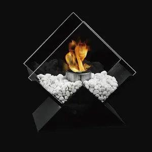 Wholesale Small Alcohol Metal Bio Ethanol Burner Table Top Fireplaces For Indoor And Outdoor Decoration