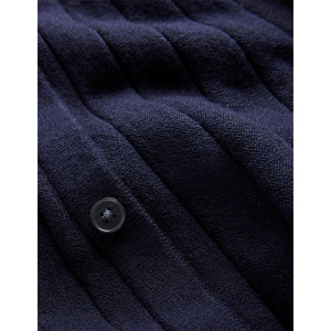 Venta al por mayor logotipo personalizado de alta calidad de manga larga cuello de polo Cinturón <span class=keywords><strong>Azul</strong></span> <span class=keywords><strong>Marino</strong></span> plisado de <span class=keywords><strong>lana</strong></span> de algodón de punto <span class=keywords><strong>vestido</strong></span> de suéter de las mujeres - Product Image 6
