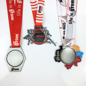 Medaglia vuota in metallo dorato, argento, bronzo logo personalizzato medaglia vuota nuoto sport maratona medaglia con nastro