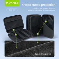 Étui de protection pour tablette BAVIN BE11, en peluche, portable, avec fermeture éclair, accessoires de rangement, pochette pour iPad