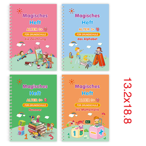 Cahier de calligraphie Sank Magic 3D à rainures pour enfants, apprentissage des chiffres et des lettres, cahier d'exercices de traçage, cadeau - Product Image 6