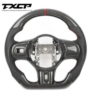 Fit for Mitsubishi EVO X OEM Flat Bottom Carbon Fiber Steering Wheel