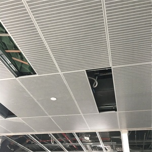 Techo de Aluminio Perforado Cuadrado de 600*1200 mm para Taller Automotriz, Placas de Techo de Aluminio <span class=keywords><strong>Gris</strong></span>, Materiales Integrados para Techos Suspendidos - Product Image 5