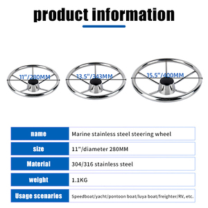 <span class=keywords><strong>Volant</strong></span> de direction marin en acier inoxydable, quincaillerie pour yacht et gouvernail de <span class=keywords><strong>bateau</strong></span>, pièces et accessoires marins en gros - Product Image 6