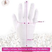 Gants de nuit hydratants en coton blanc pour femmes, pour peaux sensibles, irritées, eczémateuses, soin spa, mains sèches, conduite
