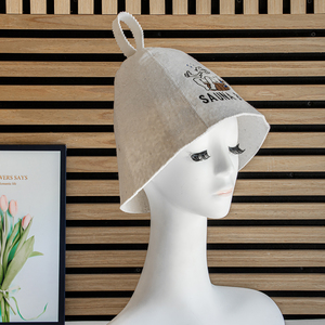 Soyez <span class=keywords><strong>le</strong></span> maître de votre bien-être avec ce chapeau de sauna en pure laine qui s'ajuste à votre tête comme une couronne, tout en favorisant la circulation de la chaleur. - Product Image 4