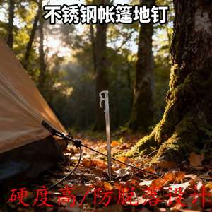 Estaca de tienda de campaña de acero inoxidable Ztc386, clavo de suelo industrial de grado 420 para camping, montañismo y fijación en arena - Product Image 4