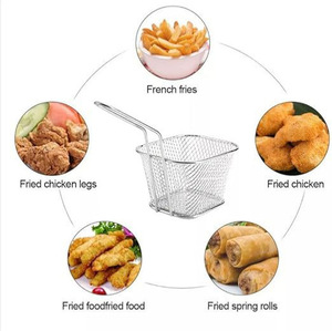 Égouttoir et passoire en acier inoxydable pour évier de cuisine, mini panier à frites en maille, ustensile de cuisine domestique pour frites et aliments - Product Image 4