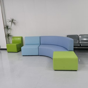 Sofá Modular WACO, Forma Personalizada, PVC Ecológico, para Sala de Estar, Oficina, Escuela, Área de Espera - Product Image 1