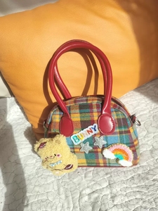 Изысканная и милая клетчатая сумка через плечо с бурой медведь модный дизайн - Product Image 6