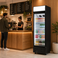 Lemari Pendingin Minuman Pintu Kaca Desain Modern, Pendinginan Cepat untuk Toko Es Krim, Toko Kelontong, Supermarket, Ritel, Restoran, Hotel, Bar, dan C-Store