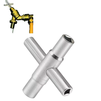 Kunci pas Sillcock 4 cara Set 1/4 9/32 "5/16" 11/32 "baja multi-fungsi kunci air utilitas untuk sillcoccks keran keran spigot