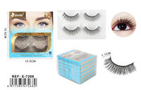 Lot de 2 paires de cils naturels 3D en gros, sans cruauté animale, avec étiquette personnalisable
