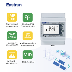 Medidor de Energía Inteligente Trifásico <span class=keywords><strong>EASTRON</strong></span> <span class=keywords><strong>SDM630MCT</strong></span> <span class=keywords><strong>V2</strong></span> 1A/5A con Conexión CT, Pantalla LCD, Modbus RTU para Sistemas Solares Fotovoltaicos - Product Image 2
