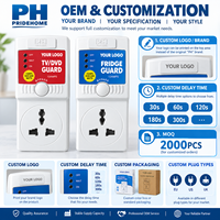 Protecteur de tension monophasé haute qualité pour téléviseur/réfrigérateur 220V AC en matériau PC