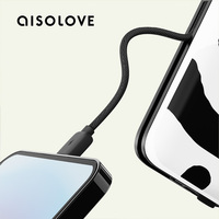 Aisolove 10000mAh Built In Cable Power Banks para Iphone y Type C Cable Portable Mini Power Bank