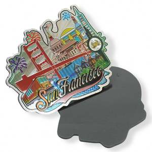 Échantillon Gratuit Souvenirs Suisse San Francisco Aimant de Réfrigérateur Promotionnel en Aluminium - Product Image 4