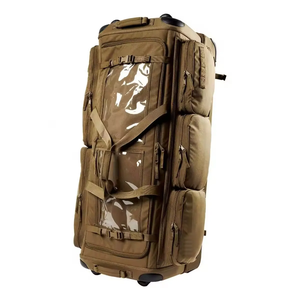 Custom Extra Large Nylon <b>Carry</b>-<b>On</b> <b>Luggage</b> Duffle Light Weight Rolling Trolley <b>with</b> <b>Wheel</b> Zipper Closure Travel Duffel Bag - Product Image 5