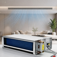Unité de ventilation à effet de ventilo-convecteur horizontal dissimulée, 2 tuyaux, eau réfrigérée, FCU encastré, 300 400 500 600 CFM pour hôtel, bureau