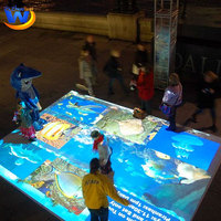 Équipement publicitaire extérieur/intérieur en gros, projecteur de sol interactif laser étanche, projection immersive 3D holographique